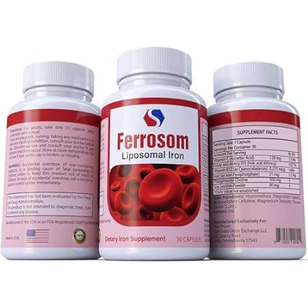Liposomal Iron Supplements by Siba Pharm | Ferrosom Dietr