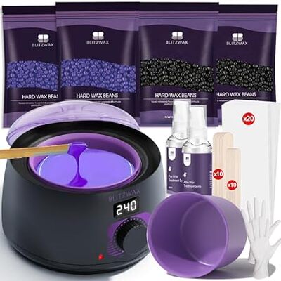 BLITZWAX Waxing Kit for Women Men Digital Wax Kit Suitabl