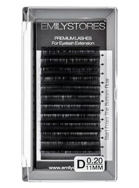EMILYSTORES Eyelash Extensions 0.20mm Thickness D Curl Le