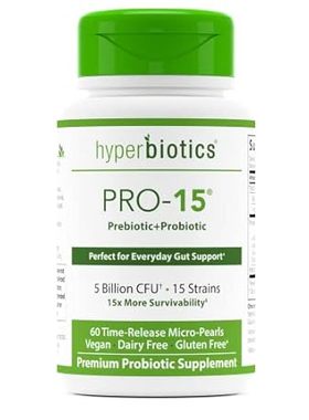 Hyperbiotics Pro 15 Vegan Probiotic Supplement | Time Rel