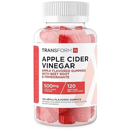 TransformHQ Apple Cider Vinegar Gummies (120 Servings， 50