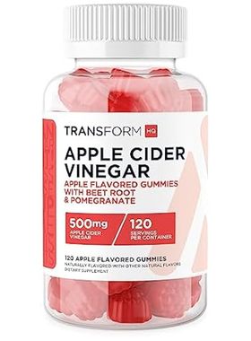 TransformHQ Apple Cider Vinegar Gummies (120 Servings， 50