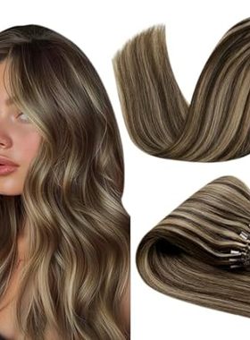 Hetto Micro Loop Hair Extensions Real Human Hair Brown Hi