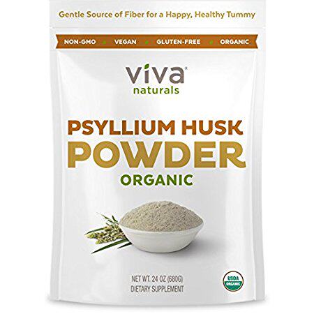 viva naturals organic psyllium husk powder - fiber support
