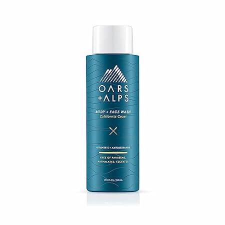 Oars + Alps Men's Moisturizing Body and Face Wash， Skin C