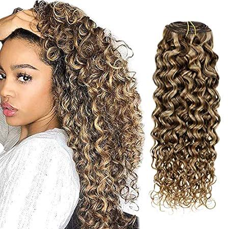Hetto Clip in Curly Hair Extensions Human Hair #P4/27 Dar