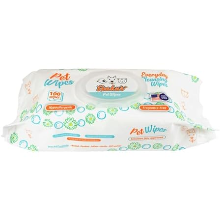pet Wipes for Dogs and Cats Hypoallergenic Natural Produc