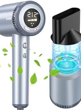 TECHMERI Hair Dryer Ionic Blow Dryer 110， 000 RPM Brushle