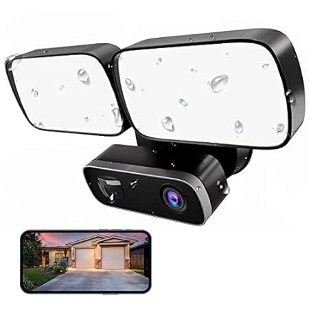 LIZVIE Floodlight Camera Outdoor， 1080P HD WiFi Security