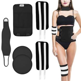 Castor Oil Pack Wrap Kit， 6 Pcs Organic Cotton， Adjustabl