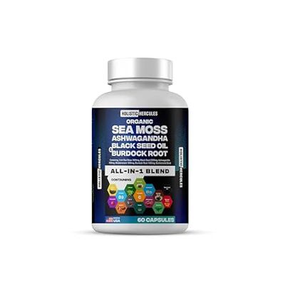 15 In 1 All-Natural Sea Moss Capsules - 60 Count - Premiu