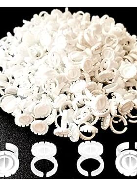 Glue Rings for Eyelash Extension， 300 PCS Glue Rings Lash