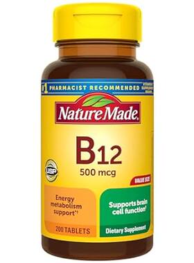 Nature Made Vitamin B12 500 mcg， Dietary Supplement for E