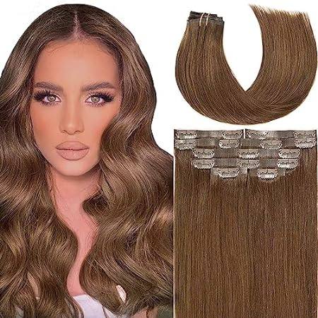 Lacer Hair Seamless Clip in Human Hair Extensions 9A Grad