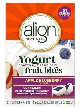 Align Probiotic， Yogurt Coated Probiotic Fruit Bites， Add