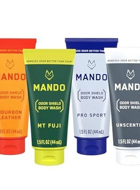 Mando Mini Body Wash - 24 Hour Odor Control - Removes Odo