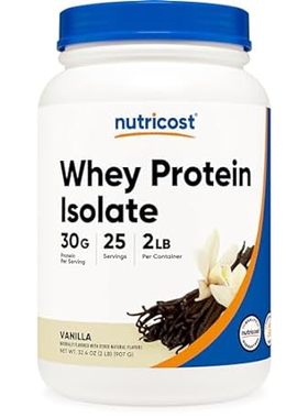 Nutricost Whey Protein Isolate Powder (Vanilla) 2LBS