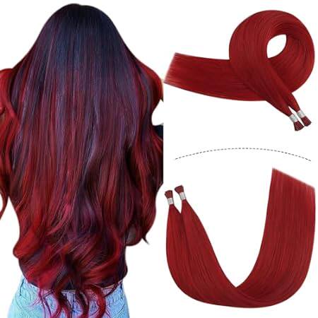 YoungSee Itip Human Hair Extensions Red Itips Hair Extens