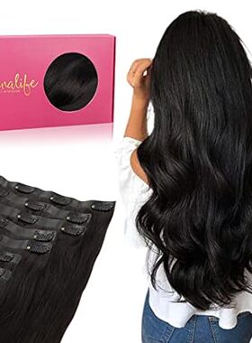 WENNALIFE Seamless Clip In Hair Extensions， 14 Inch 130g
