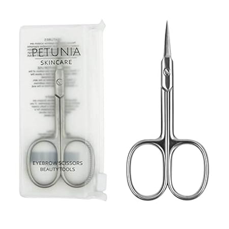 Stainless Steel Straight Beauty Scissors for Facial Hair，