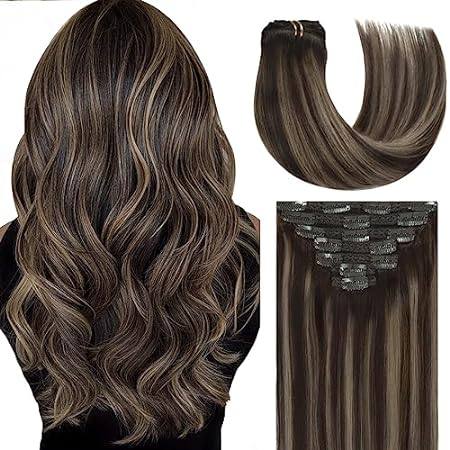Lacer 140g 20 Inch Clip In Human Hair Extensions Thick Do