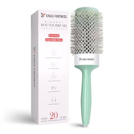 Agnoil Round Hair Brush with Argan Oil + Ion + Ceramic fo
