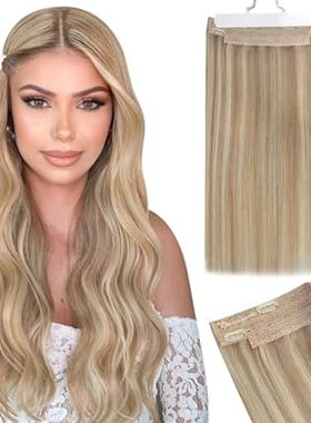 Ugeat Blonde Wire Hair Extensions Real Human Hair Fish Li