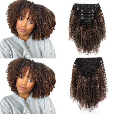 ABH AMAZINGBEAUTY HAIR Afro Curly Clip in Hair Extensions