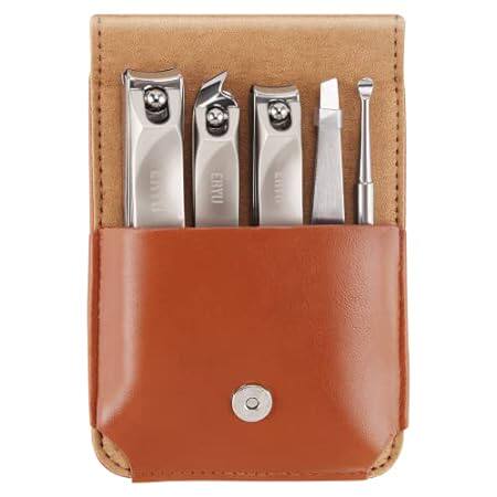 Eryu Nail Clippers Set (5Pcs)， Stainless Steel Fingernail