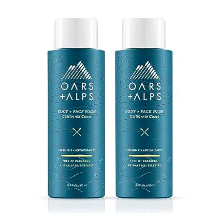 Oars + Alps Men's Moisturizing Body and Face Wash， Skin C