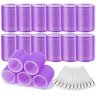 Hair Curlers Rollers， 12Pcs Big Hair Rollers Self Grip Ho