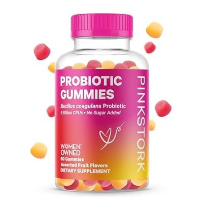 Pink Stork Probiotic Gummies， Probiotics for Women for Va