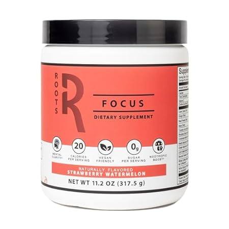 Roots Focus Nootropic Brain Supplement - Strawberry Water