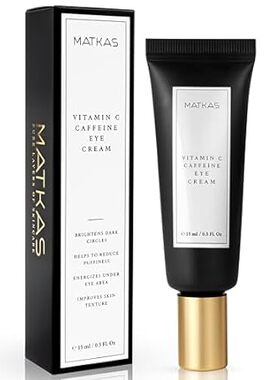 MATKAS Korean Vitamin C Eye Cream for Dark Circles and Pu