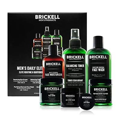 Brickell Men's Daily Elite Face Care Routine II， Toner， C