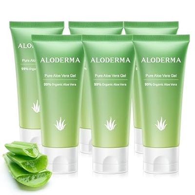Aloderma 99% Organic Aloe Vera Gel for Face Made within 1