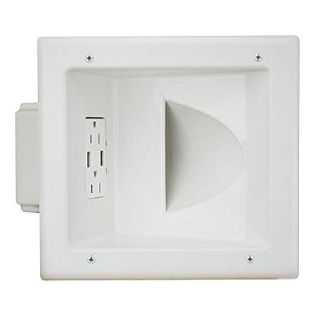DATA COMM Electronics 45-0231-WH USB Recessed Media Box w