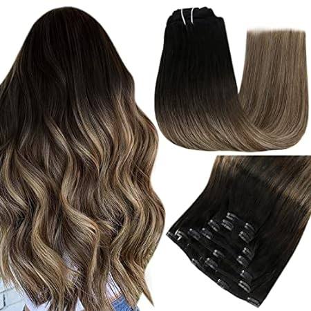 Easyouth 18 Inch Clip in Extensions Human Hair Natural St