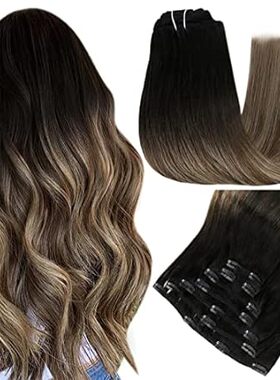 Easyouth 18 Inch Clip in Extensions Human Hair Natural St