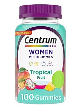 Centrum Women's Multivitamin Gummies， Tropical Fruit Flav