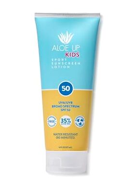 Aloe Up Kids Sport Sunscreen Lotion SPF 50 - Broad Spectr