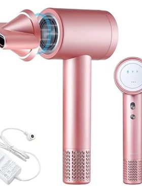 Cordless Ionic Hair Dryer with Digital Screen， 4 Mode Cha