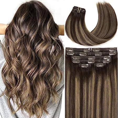 Lacer Hair Seamless Clip in Extensions Human Hair Natural