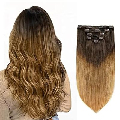 5 Pieces 14 Inch Remy Clip in Hair Extensions Human Hair