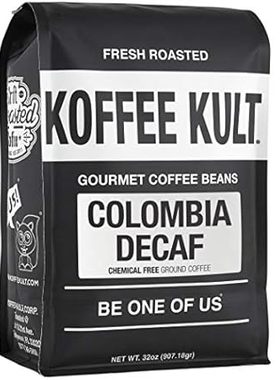 Koffee Kult Colombia Ground Decaf Coffee Decaffeinated Me
