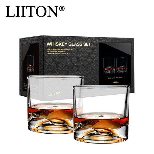加拿大LIITON勃朗峰威士忌酒杯