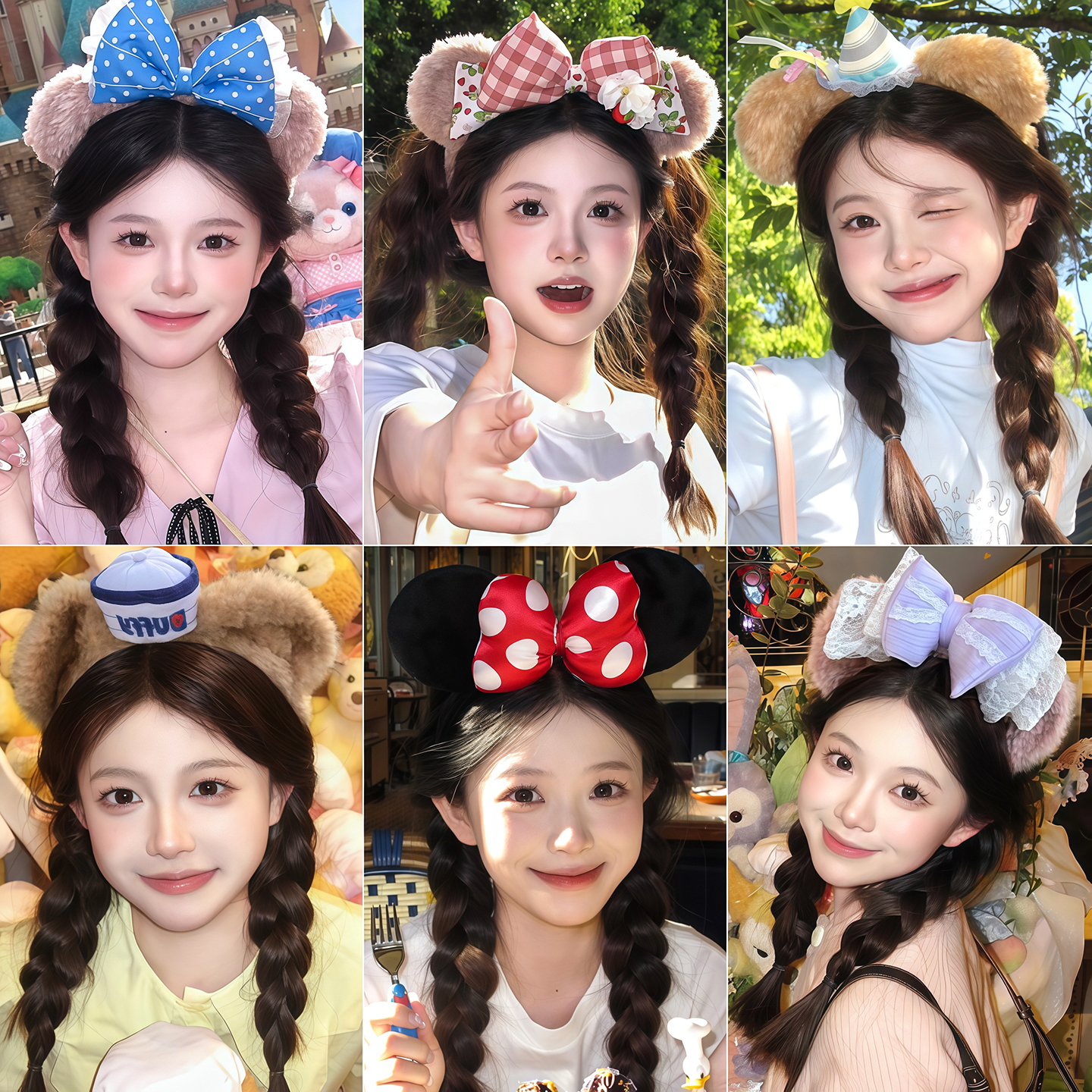 迪士尼毛绒发箍女2025新款