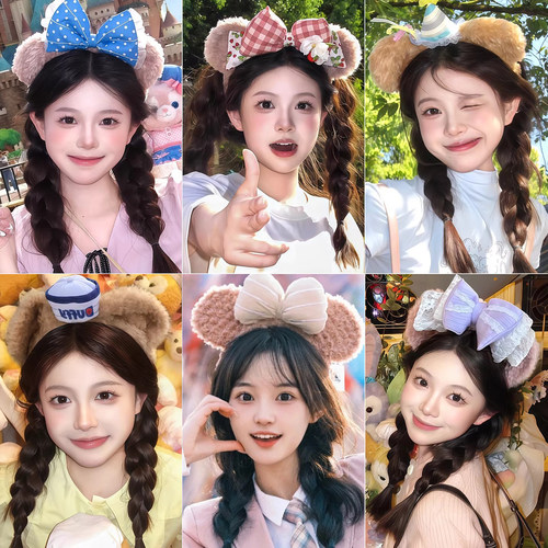 迪士尼毛绒发箍女2025新款