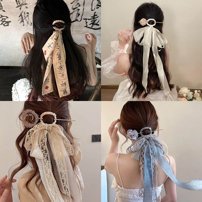 音薇新中式花朵发簪女古风汉服