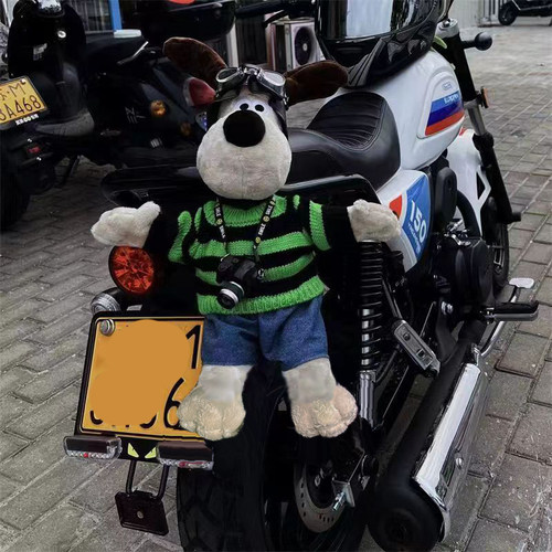 掌门狗玩偶摩托车公仔汽车外挂件